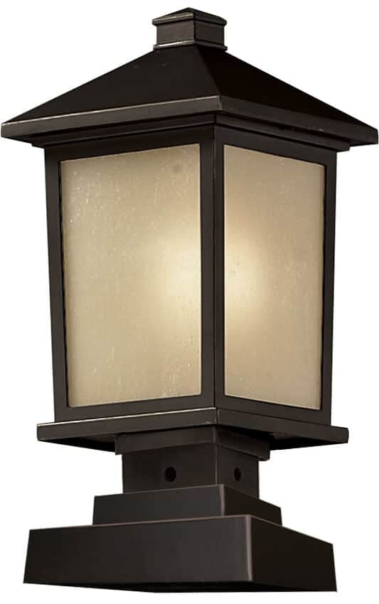 Lampe Piédestal Extérieure – Holbrook – Z-Lite – 537PHM-SQPM-ORB