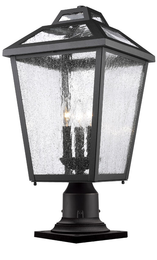 Lampe Piédestal Extérieure – Bayland – Z-Lite – 539PHBR-533PM-BK