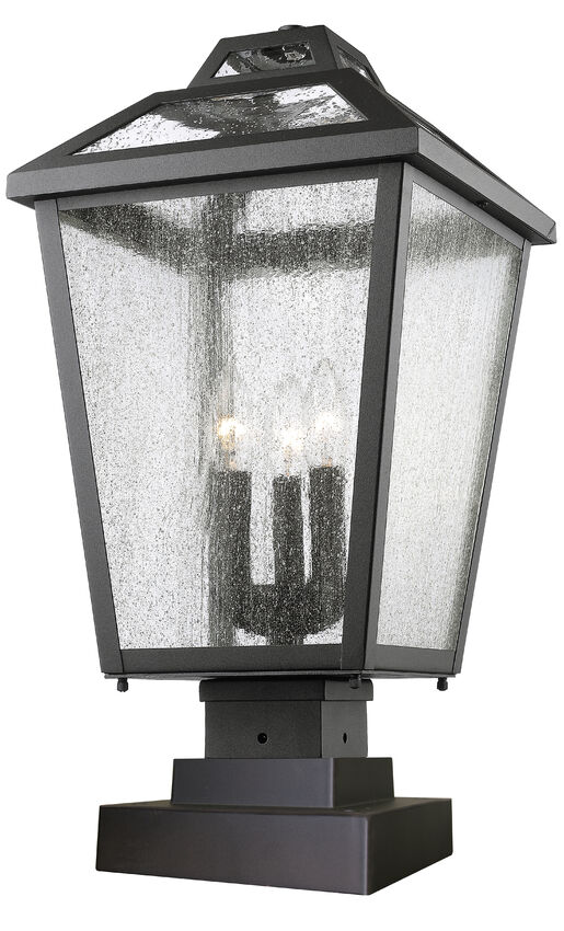 Lampe Piédestal Extérieure – Bayland – Z-Lite – 539PHBS-SQPM-BK