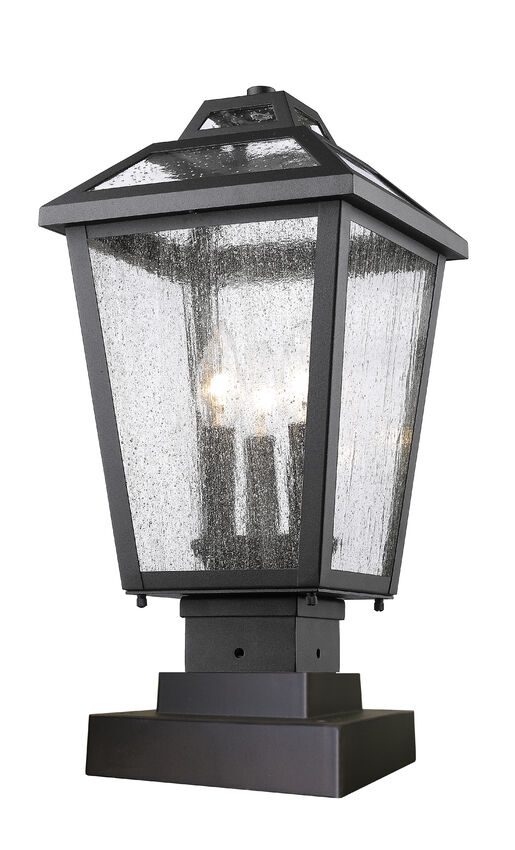 Lampe Piédestal Extérieure – Bayland – Z-Lite – 539PHMS-SQPM-BK